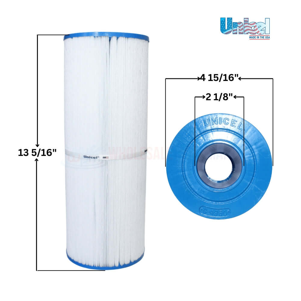 Unicel cartridge for Pentair Rainbow filters, 50 Sq Ft, C-4950 dimensions, Wholesale Pool Mart WPM