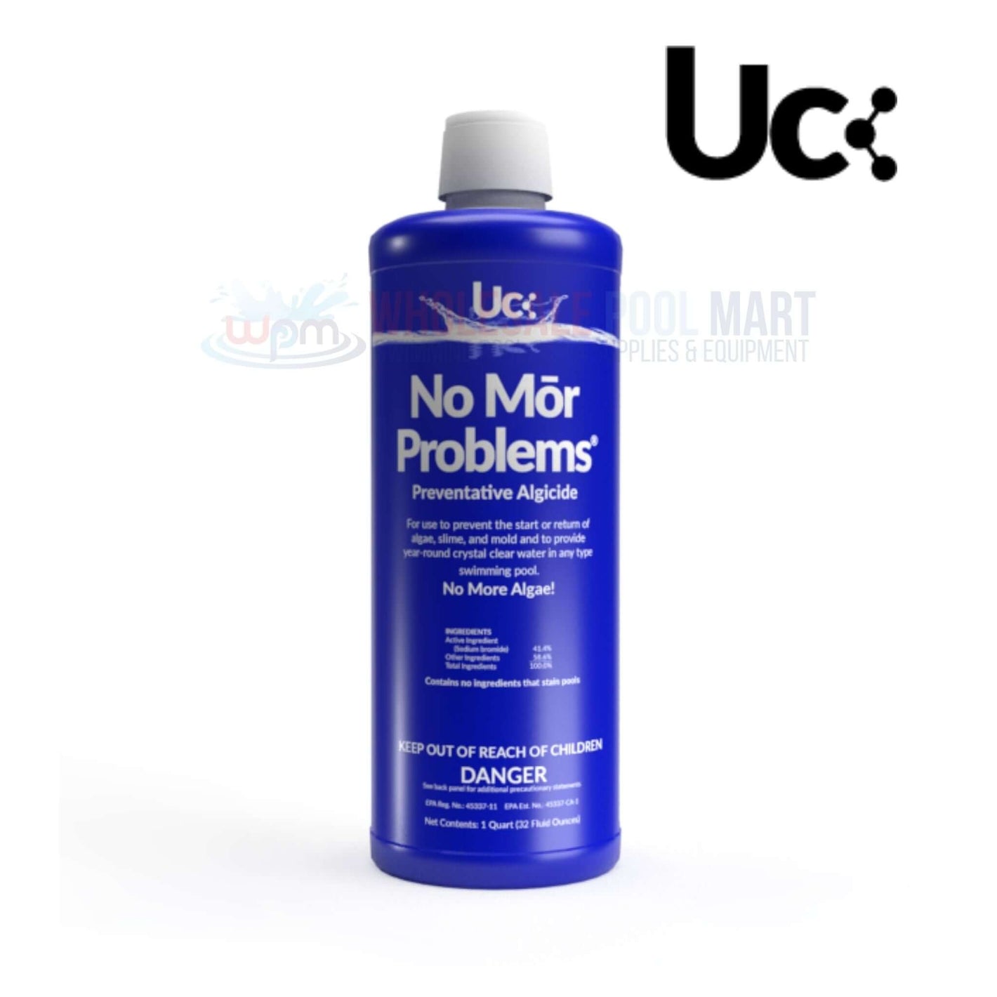 United Chemicals No Mor Problems NMP-C12 algaecide 1 qt by Wholesale Pool Mart WPM prevents algae growth in swimming pools.