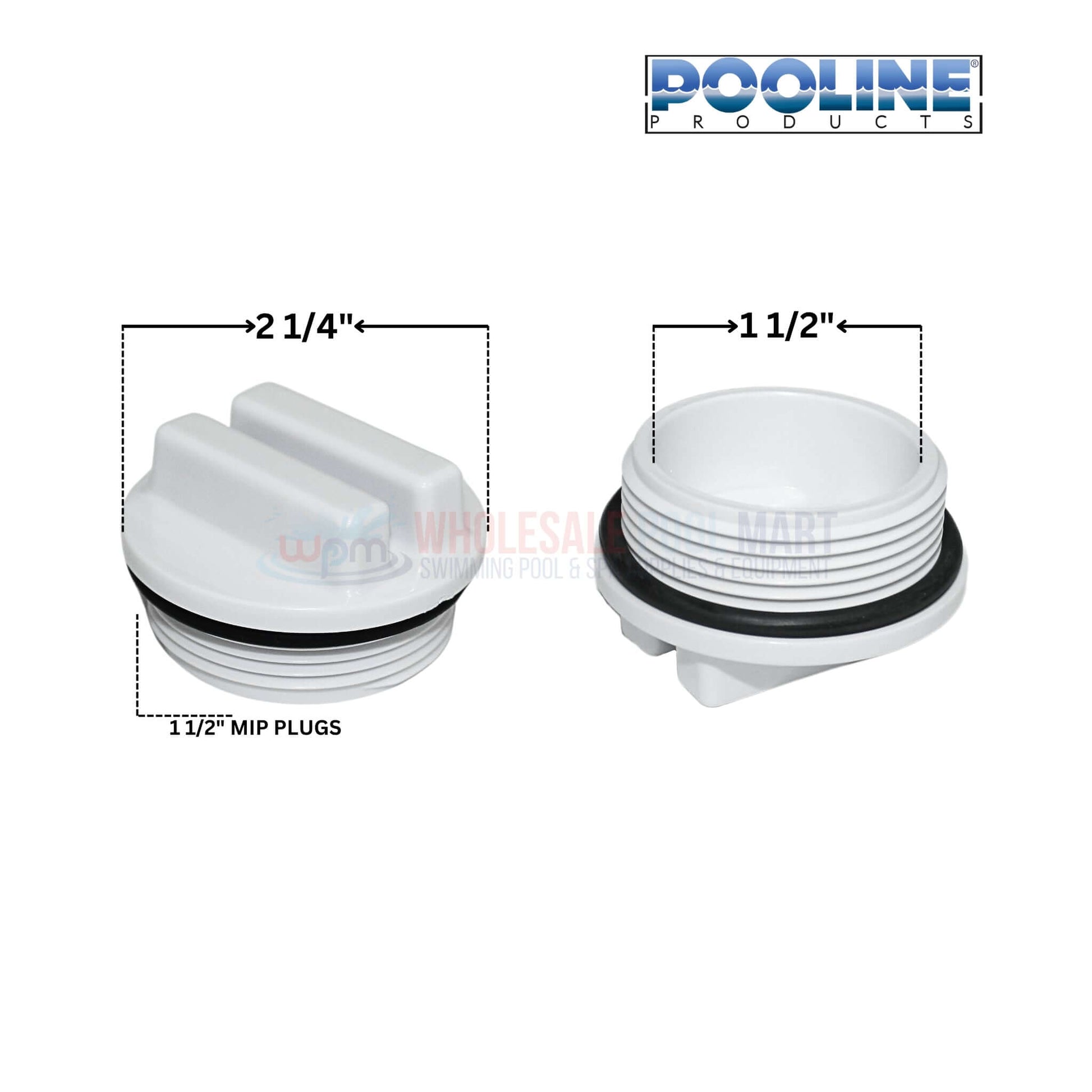 Waterway 1.5" drain plug with O-ring for Crystal Water filters from Wholesale Pool Mart WPM, secure seal.