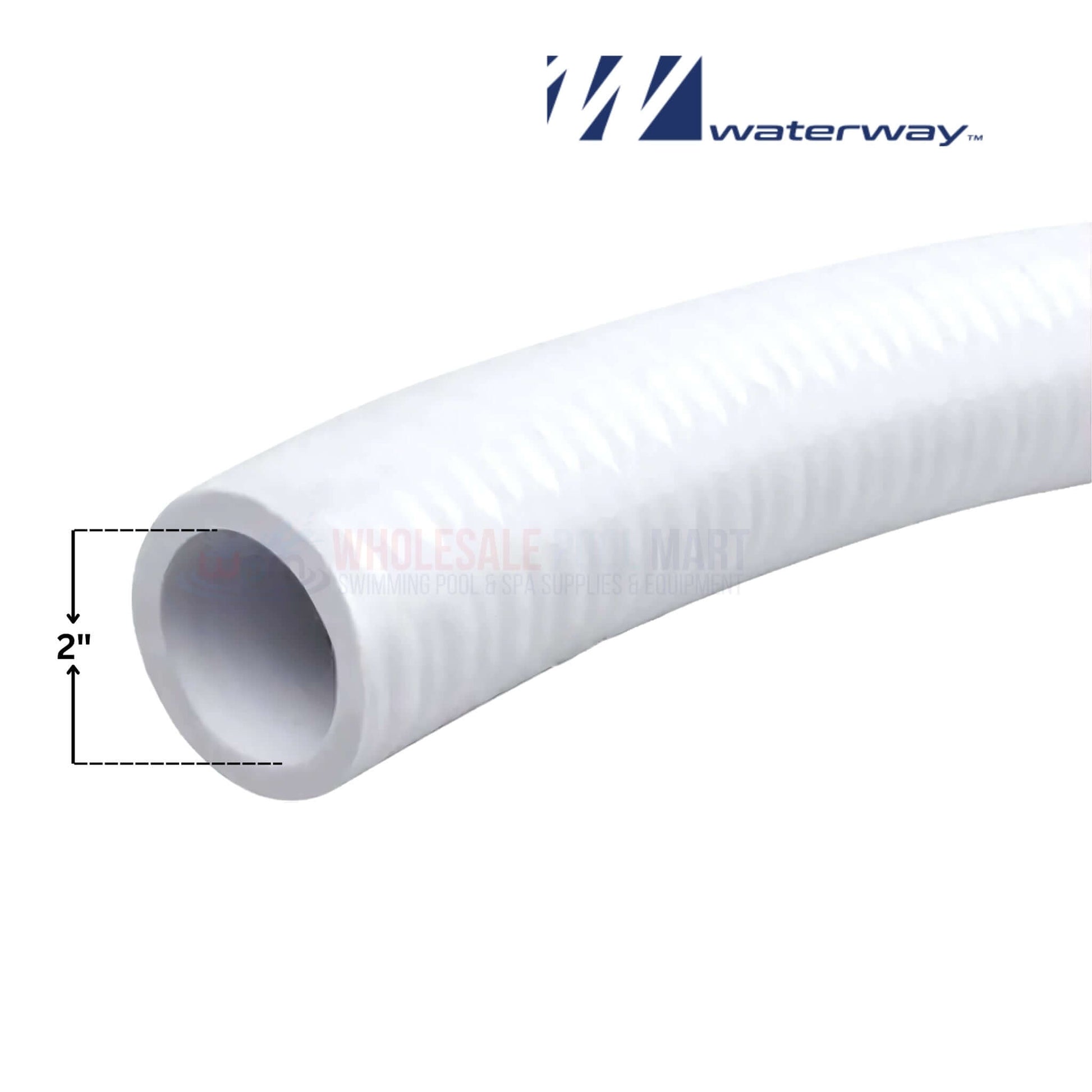 Waterway Flex Pipe | Flexible White Pipe 2" Diameter | 5' Length | Wholesale Pool Mart WPM