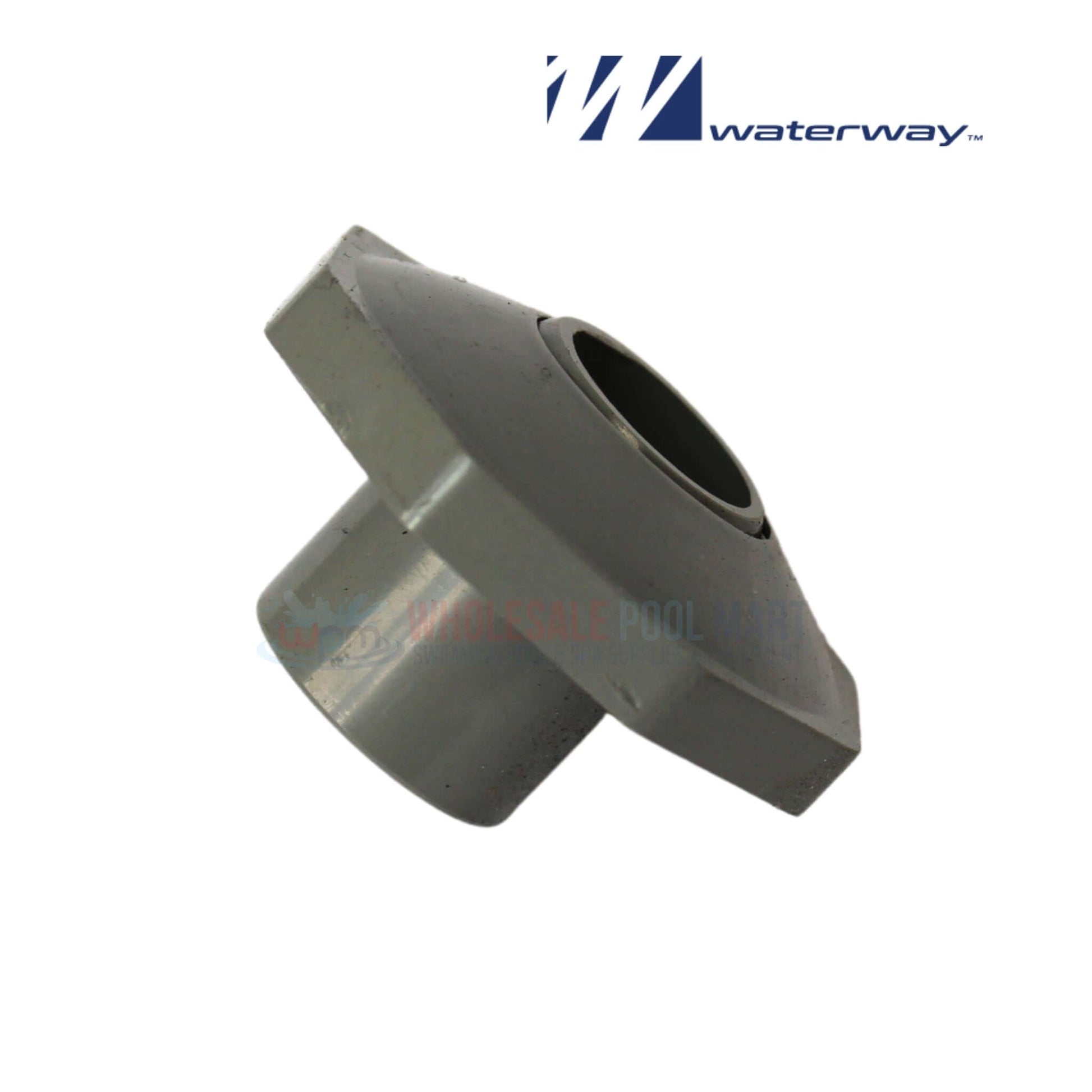 Waterway Plastics Eyeball Fitting 1 inch Gray 400-9187 by Wholesale Pool Mart WPM for efficient pool circulation.