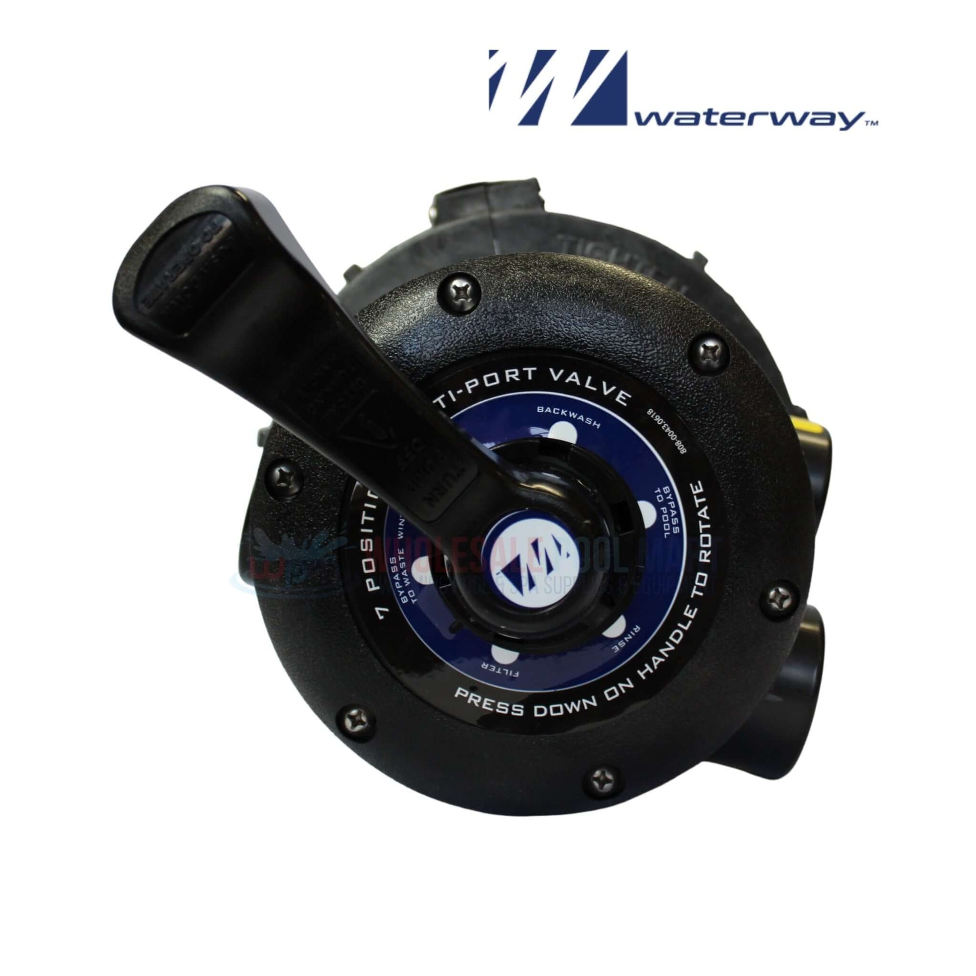 Waterway Sand Filter Multiport Valve WVS003 with 1.5" connection for efficient pool maintenance. Wholesale Pool Mart WPM.