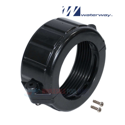 Waterway Split Nut 2 inch Heater 400-5161B for pool systems by Wholesale Pool Mart WPM with installation screws.