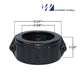 Waterway split nut for heaters, 2 inches, 400-5161B, Wholesale Pool Mart WPM, durable PVC for pool systems.