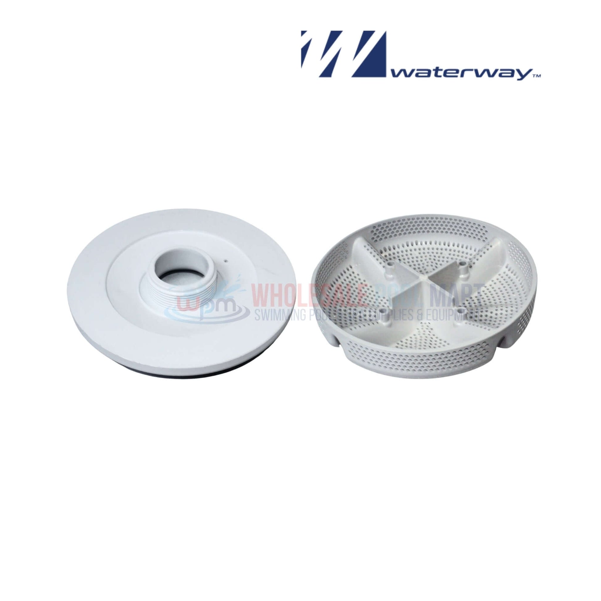 Waterway Ultra Suction 6" Wall Fitting with 1.5" connection by Wholesale Pool Mart WPM, versatile for pools and spas.