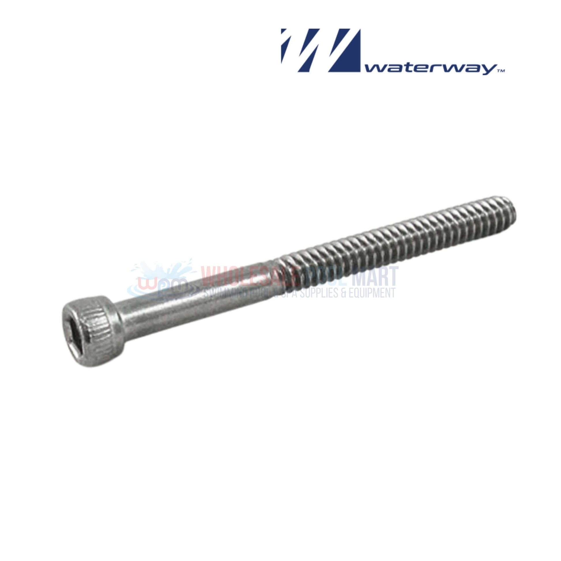 Waterway Diffuser Screw 819-0018 for pool pumps, secure alignment, stainless steel, Wholesale Pool Mart WPM.