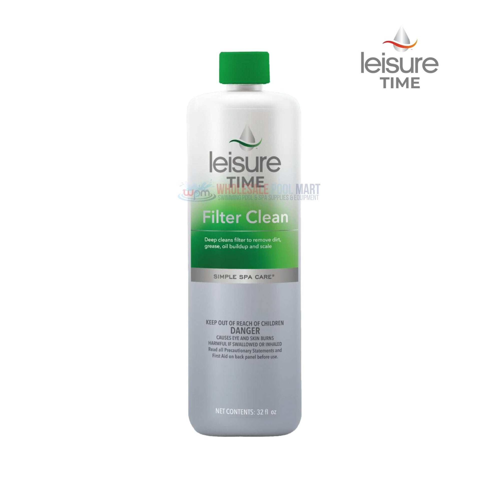 Leisure Time Filter Clean 32 oz., effective for cleaning filters of grease, oils, and dirt from Wholesale Pool Mart WPM.