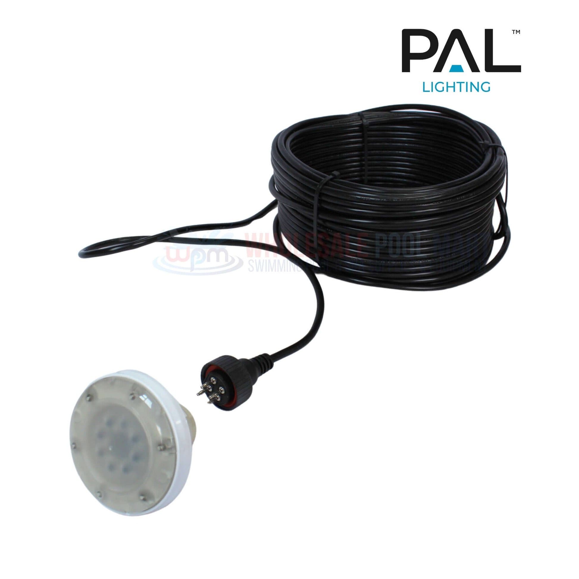 PAL Lighting Treo Max Multi Color Nicheless Pool & Spa Light with 80 ft Cable from Wholesale Pool Mart WPM