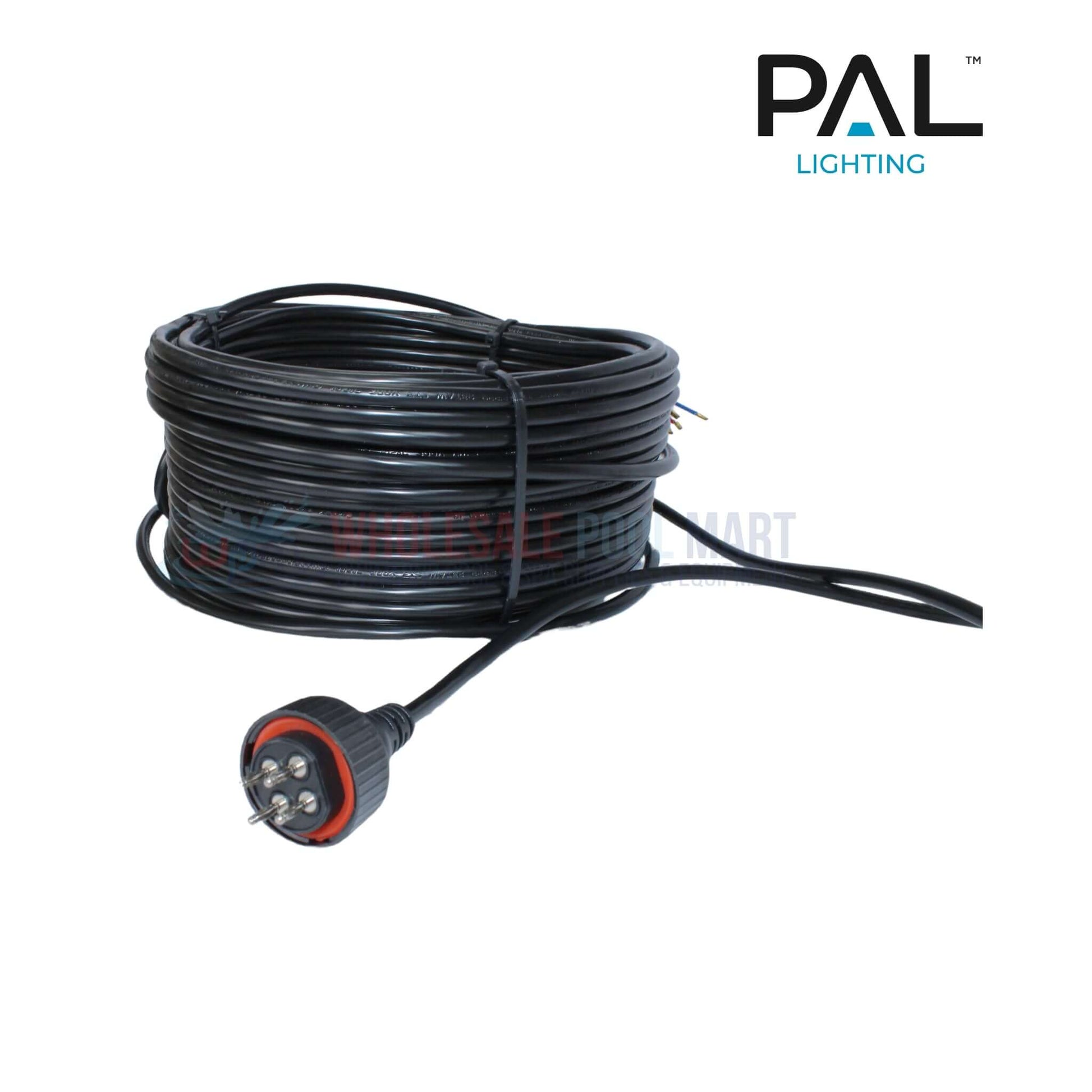 PAL Lighting 80 ft cable for Treo Max Multi Color Pool Light, available at Wholesale Pool Mart WPM.