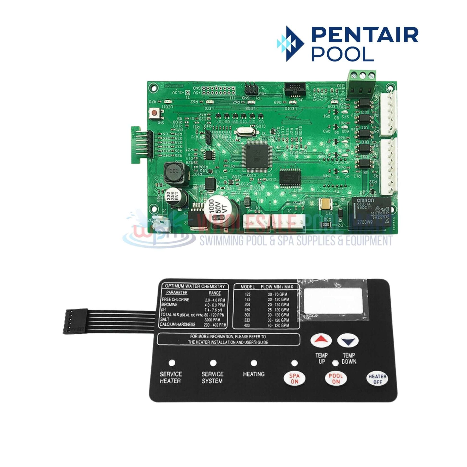 Pentair Control Board with 6 Button Pad for MasterTemp and Max-E-Therm heaters from Wholesale Pool Mart WPM.