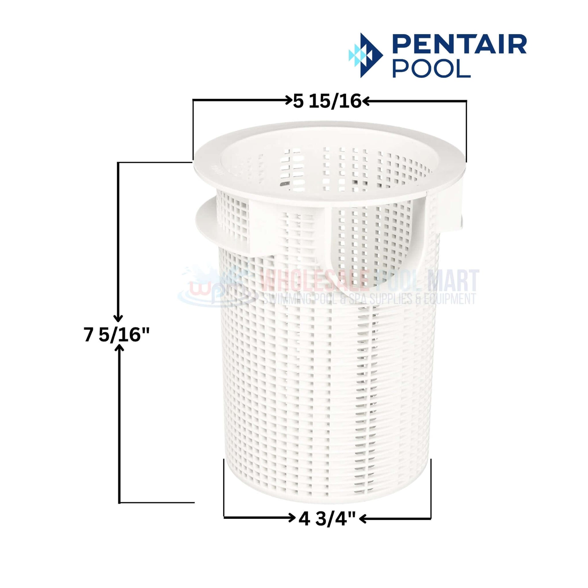Pentair Pool Filter Basket dimensions 5 15/16" x 7 5/16" x 4 3/4" from Wholesale Pool Mart WPM.