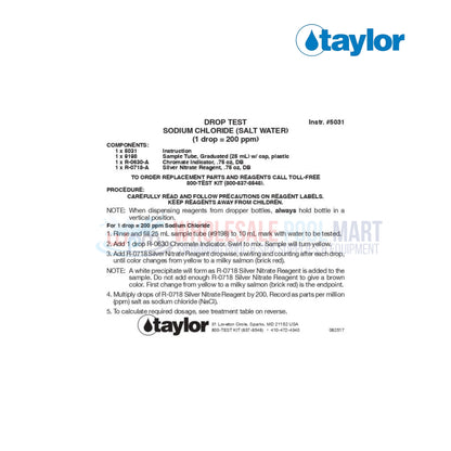 Taylor K-1766 Instruction Sheet | 5031
